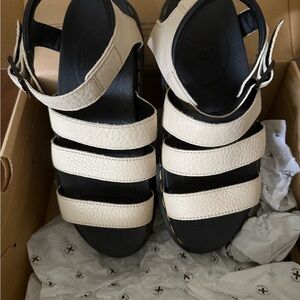 Dr. Martens White Strappy Sandals